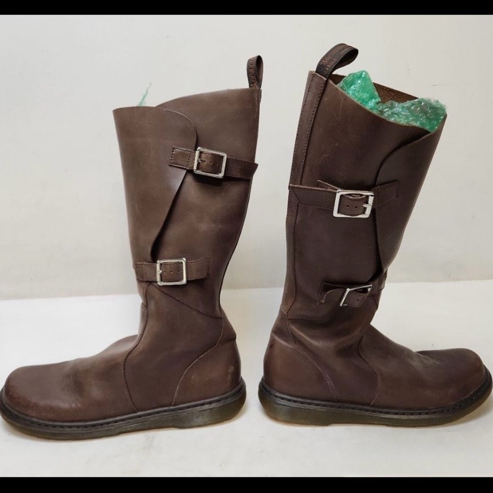 Dr. Martens “Caite” Tall Leather Buckle Boots Size 9W/7UK